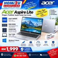 Acer Aspire Lite – Intel N4500 | 8GB | 512GB SSD | 15.6” FHD