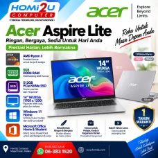 Acer Aspire Lite – Ryzen 3 | 8GB | 512GB SSD | 14” WUXGA