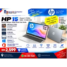 HP 15 – Ryzen 5 7530U | 8GB | 512GB SSD | 15.6” FHD HP 15 – Ryzen 5 7530U | 8GB | 512GB SSD | 15.6” FHD