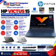 HP Victus 15 – Ryzen 7 7445HS | 16GB | 512GB SSD | RTX 4050 6GB | 15.6” FHD 144Hz HP Victus 15 – Ryzen 7 7445HS | 16GB | 512GB SSD | RTX 4050 6GB | 15.6” FHD 144Hz