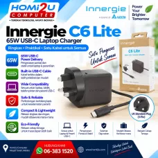 Innergie C6 Lite 65W USB-C Laptop Charger – PD | Built-in Cable Innergie C6 Lite 65W USB-C Laptop Charger – PD | Built-in Cable