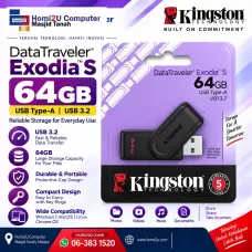 Kingston DataTraveler Exodia S 64GB – USB 3.2 Gen 1 Flash Drive Kingston DataTraveler Exodia S 64GB – USB 3.2 Gen 1 Flash Drive