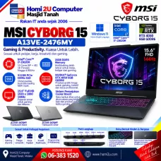 MSI Cyborg 15 – Intel Core i7-13620H | 16GB | 512GB SSD | RTX 4050 6GB | 15.6” FHD 144Hz