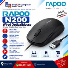 Rapoo N200 Wired Optical Mouse – USB | 3 Buttons Rapoo N200 Wired Optical Mouse – USB | 3 Buttons