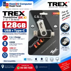 TREX 128GB OTG USB Flash Drive – USB + Type-C