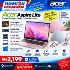 Acer Aspire Lite – Ryzen 3 | 8GB | 512GB SSD | 14” WUXGA