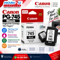 Canon PG-745 Black Original Ink Cartridge – 180 Pages