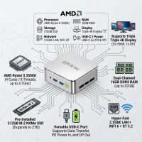 GMKTec AMD Ryzen 5 3500U -NucBox G10 Mini PC |AMD Ryzen 5 3500U |16GB DDR4 |Radeon Vega 8 Graphics |512 SSD | W11 Pro